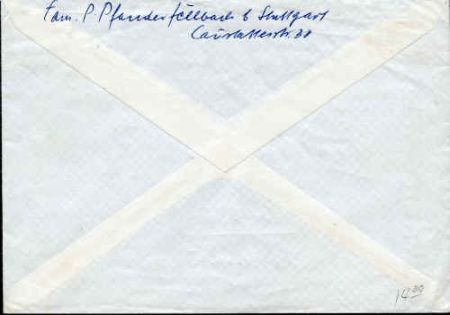 Germany 1955 Airmail cover wtih Lufthansa set, C61 - C64, addressed to Zurich, Switzerland.