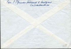 Germany 1955 Airmail cover wtih Lufthansa set, C61 - C64, addressed to Zurich, Switzerland.