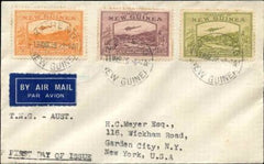 New Guinea 1939 4 Airmail FDC's