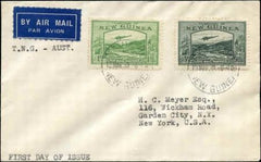 New Guinea 1939 4 Airmail FDC's