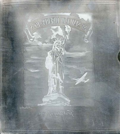 US Artmaster Scott 1042 1954 - 68 Statue of Liberty  -  Plate