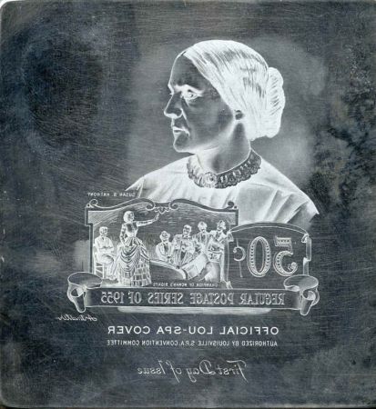 US Artmaster Scott 1051 1954 - 68 Liberty, Susan B. Anthony  - Plate