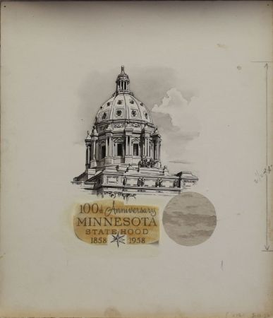 US Artmaster Scott 1106 1958 Minnesota Statehood  - Artwork