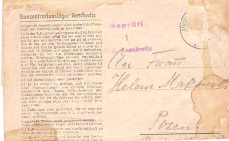 Auschwitz Folded Letter 053