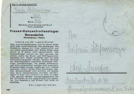 Ravensbruck Envelope Lettersht 191