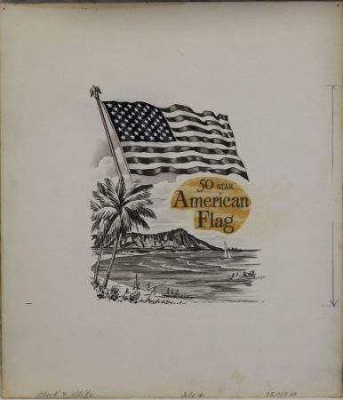 US Artmaster Scott 1153 1960  U.S. Flag, 1960 - Artwork