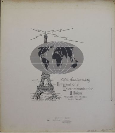 US Artmaster Scott 1274 1965 ITU,  Radio Sine Wave - Artwork