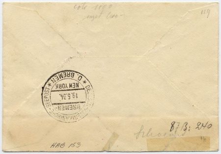 Liechtenstein 1934 Catapult Cover