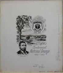 US Artmaster Scott 1323 1967 National Grange 1870 Poster - Artwork