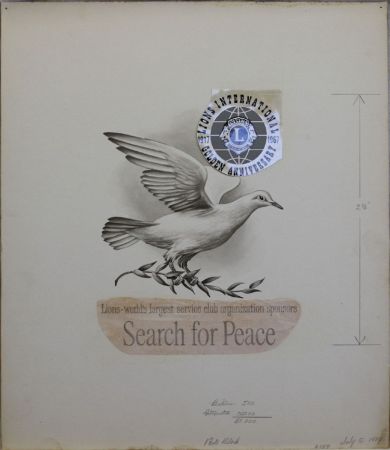 US Artmaster Scott 1326 1967 Peace Dove - Artwork