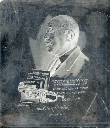 US Artmaster Scott 1372 1969 William C. Handy with Trumpet - Plate