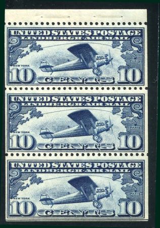 US C10a Airmail NH VF Position J Line at Bottom cv $130