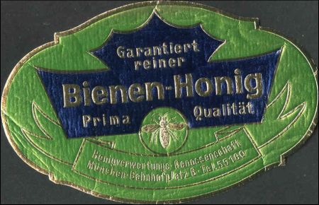 Germany München Honey Bee Label