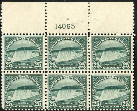 US 568 LH F - VF  Plate Block