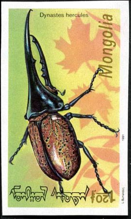 Mongolia 1991  1989 - 1895 NH Insect imperfs