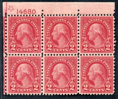 US 579 LH VF PB of 4 with 2 Extra - cv $830