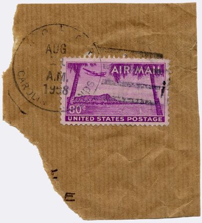 US C46 Airmail Used on piece, Caroline Is.