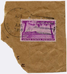 US C46 Airmail Used on piece, Caroline Is.