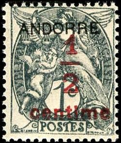 French Andorra F - VF NH 1 - 3 P1 1931 1st issue