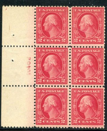 US 499 Washington / Franklin F NH Left Plate Block of 6