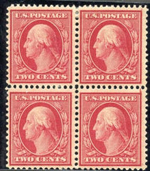 US 358 Washington / Franklin F - VF + LH Block 2mm spacing cv $350