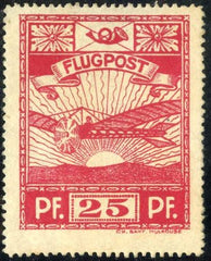 Germany 1913 Mi .Vl F-VF LH, Mulhausen Semi-Official Air Vignette