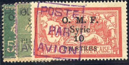 Syria 1920 C1 - C3 H, OG C1 Ave - Fine, C2 - C3 F - VF