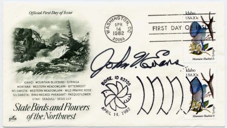 US 1964 Autographed FDC, Governor Evans