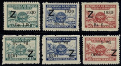 Bolivia 1930 C24 - C26, C24a - C26a VF Hinged