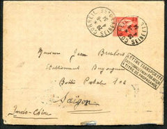 France 1934 (June 4) sent from Correil to Saigon Indo-China.