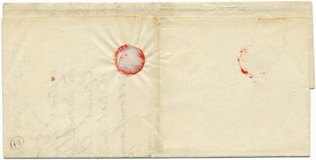 US 1839 Stampless Cover with Railroad Cancel