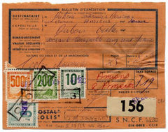 France 1959 Parcel Post Form, Railway stamps with Specimen Ovpt