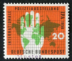 Germany 1956 751 Specimen Ovpt - Map, Police Expo