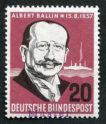 Germany 1957 769 Specimen Ovpt - Albert Ballin, founder Hamburg America Steamship Line