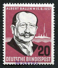 Germany 1957 769 Specimen Ovpt - Albert Ballin, founder Hamburg America Steamship Line