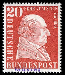 Germany 1957 776 Specimen Ovpt -  Baron vom Stein, Statesman