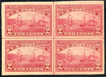 US 373 Early Commemoratives XF NH Center Line Block cv $360