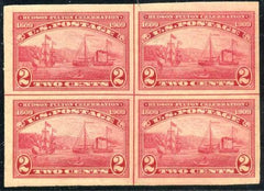 US 373 Early Commemoratives XF NH Center Line Block cv $360