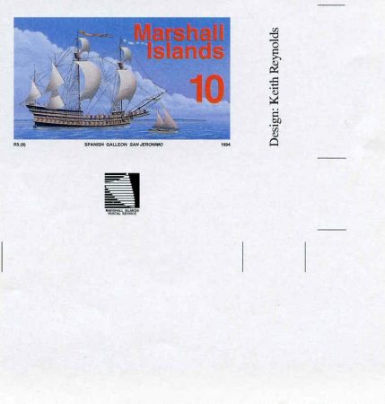 Marshall Is. 441 Imperf, Spanish galleon, San Jeronimo, Ship