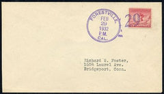 US California, Forestville 716 Fancy Cancel Cover