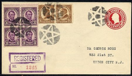 US California, Monrovia 633, 635, U429 Fancy Cancel Cover, Star