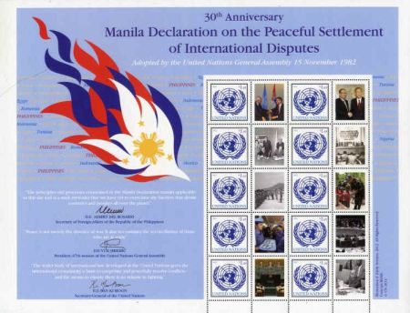 UN Personalized Sheets S49 NY 1037 2012 Manila Declaration