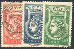 France Radio Tax 1935-1937 Stamps Yv 1-3 VF Used Scarce used