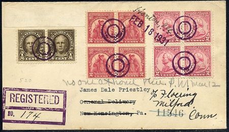 US Illinois, Henton 657, 689 Fancy Cancel Cover, Circles