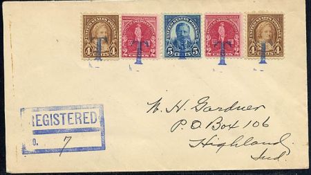 US Illinois, Teheran 636, 637, 688 Fancy Cancel Cover, "T"