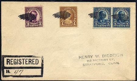 US Illinois, Wing 635, 636, 637 Fancy Cancel Cover, Wing