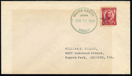 US Illinois, White Heath 690 Fancy Cancel Cover, Star