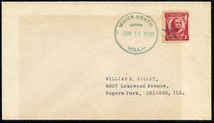 US Illinois, White Heath 690 Fancy Cancel Cover, Star