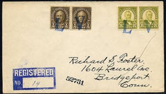 US Indiana, Lake Village 551, 560 Fancy Cancel Cover, "LV"