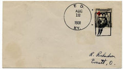 US Kentucky, Ed 702 Fancy Cancel Cover, Donkey's Head in Square